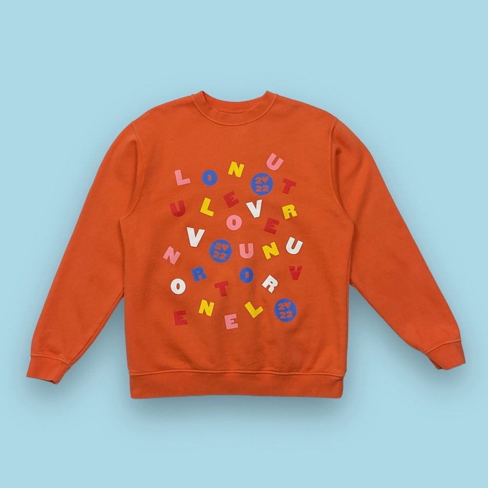 Harry Styles Love On Tour 2022 Orange Graphic Crewneck Sweatshirt XL Cotton